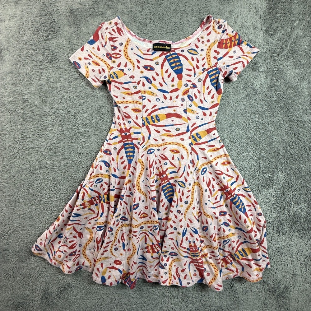 Nooworks Scorpion Scorpio Third Eye Girls Dress Size Small Fit And Flare USA